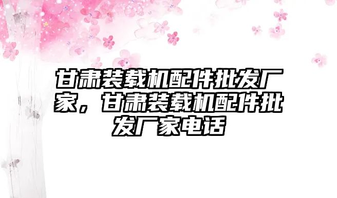 甘肅裝載機(jī)配件批發(fā)廠家，甘肅裝載機(jī)配件批發(fā)廠家電話