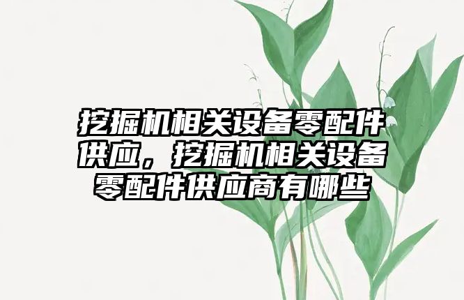 挖掘機相關設備零配件供應，挖掘機相關設備零配件供應商有哪些