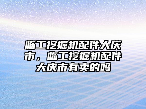 臨工挖掘機配件大慶市，臨工挖掘機配件大慶市有賣的嗎