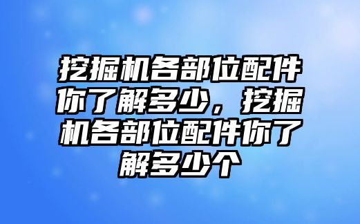 挖掘機(jī)各部位配件你了解多少，挖掘機(jī)各部位配件你了解多少個(gè)