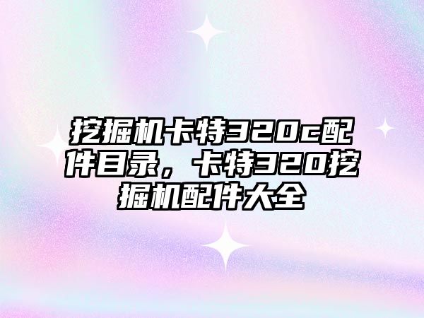 挖掘機卡特320c配件目錄，卡特320挖掘機配件大全