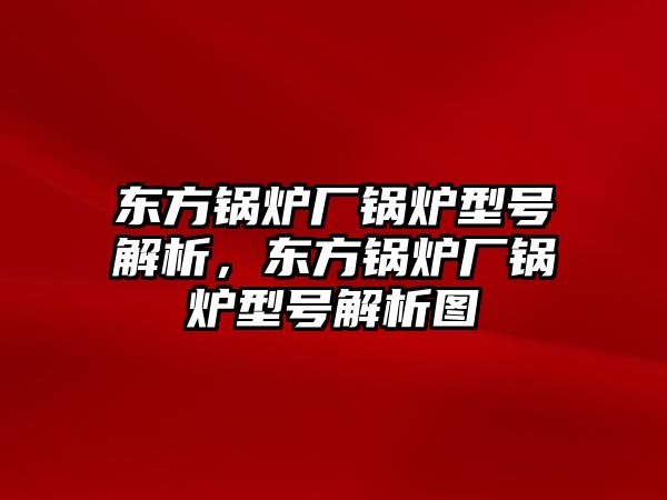 東方鍋爐廠鍋爐型號解析，東方鍋爐廠鍋爐型號解析圖