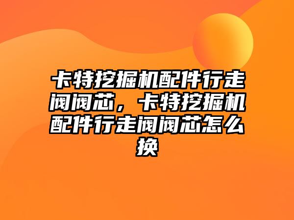 卡特挖掘機配件行走閥閥芯，卡特挖掘機配件行走閥閥芯怎么換