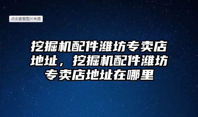 挖掘機(jī)配件濰坊專賣店地址，挖掘機(jī)配件濰坊專賣店地址在哪里