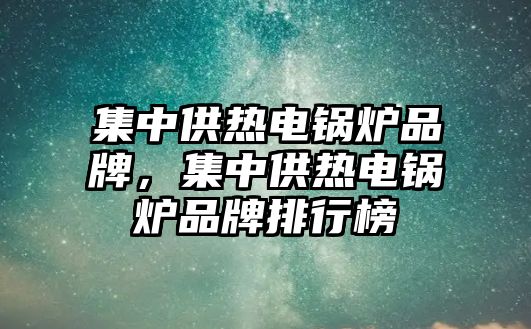 集中供熱電鍋爐品牌，集中供熱電鍋爐品牌排行榜