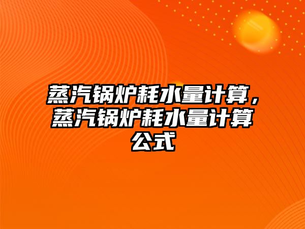 蒸汽鍋爐耗水量計算，蒸汽鍋爐耗水量計算公式