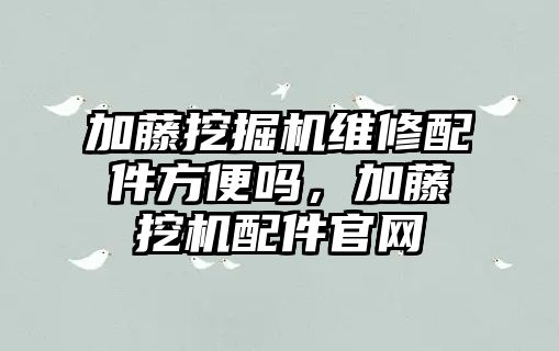 加藤挖掘機維修配件方便嗎，加藤挖機配件官網(wǎng)