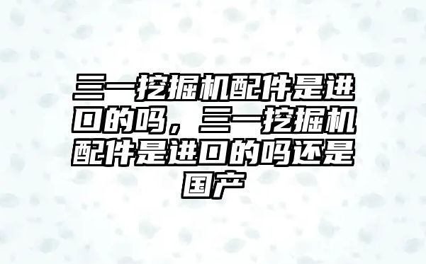 三一挖掘機配件是進口的嗎，三一挖掘機配件是進口的嗎還是國產(chǎn)