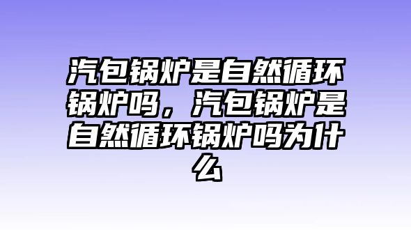 汽包鍋爐是自然循環(huán)鍋爐嗎，汽包鍋爐是自然循環(huán)鍋爐嗎為什么