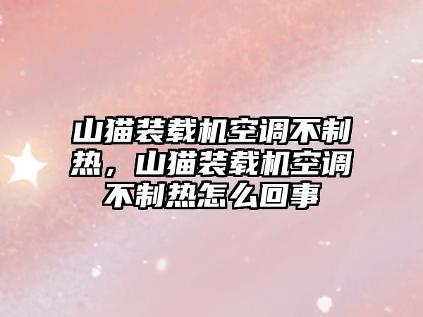 山貓裝載機空調(diào)不制熱，山貓裝載機空調(diào)不制熱怎么回事