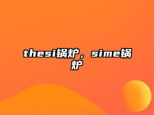 thesi鍋爐，sime鍋爐