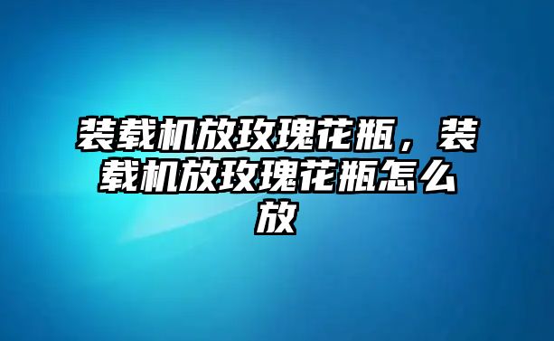 裝載機(jī)放玫瑰花瓶，裝載機(jī)放玫瑰花瓶怎么放