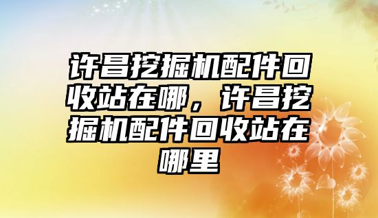 許昌挖掘機(jī)配件回收站在哪，許昌挖掘機(jī)配件回收站在哪里