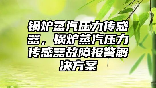 鍋爐蒸汽壓力傳感器，鍋爐蒸汽壓力傳感器故障報警解決方案