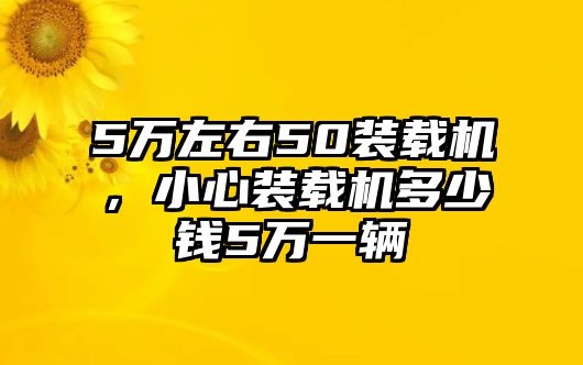 5萬左右50裝載機，小心裝載機多少錢5萬一輛