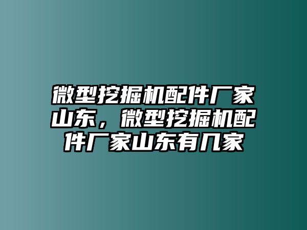 微型挖掘機(jī)配件廠家山東，微型挖掘機(jī)配件廠家山東有幾家