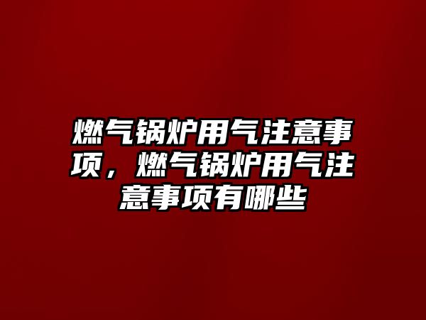 燃?xì)忮仩t用氣注意事項，燃?xì)忮仩t用氣注意事項有哪些