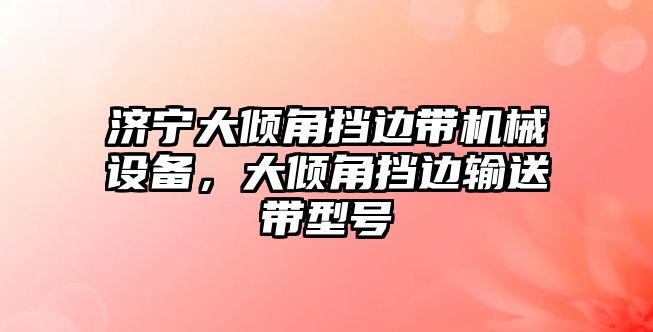 濟寧大傾角擋邊帶機械設備，大傾角擋邊輸送帶型號