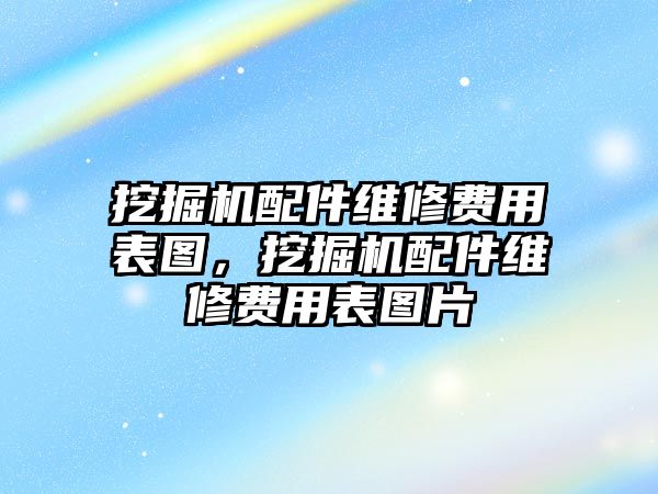 挖掘機配件維修費用表圖，挖掘機配件維修費用表圖片