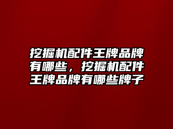 挖掘機配件王牌品牌有哪些，挖掘機配件王牌品牌有哪些牌子