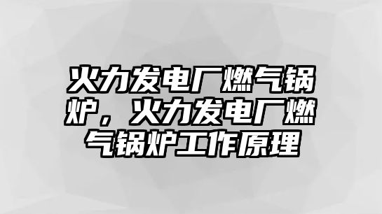 火力發(fā)電廠燃?xì)忮仩t，火力發(fā)電廠燃?xì)忮仩t工作原理