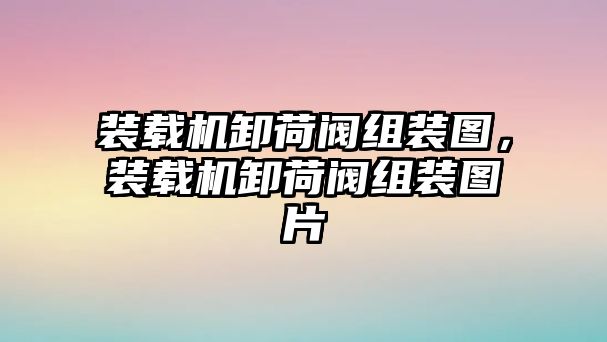 裝載機卸荷閥組裝圖，裝載機卸荷閥組裝圖片