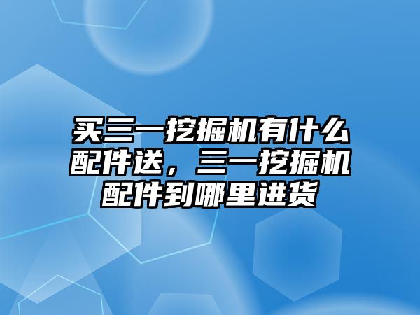 買三一挖掘機有什么配件送，三一挖掘機配件到哪里進(jìn)貨