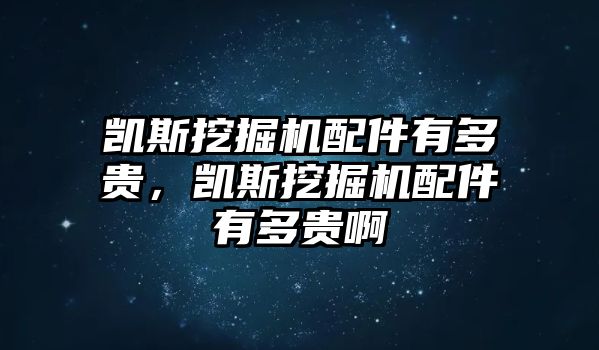 凱斯挖掘機配件有多貴，凱斯挖掘機配件有多貴啊