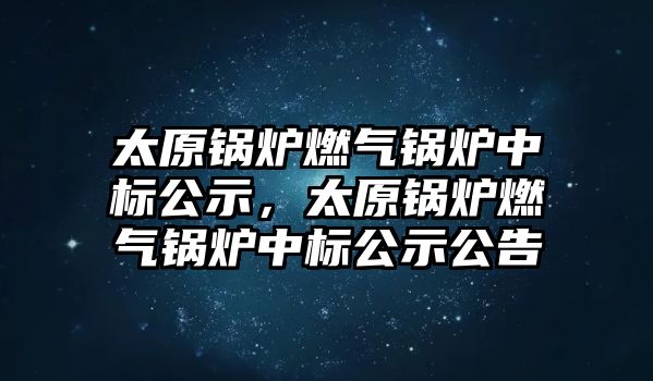 太原鍋爐燃?xì)忮仩t中標(biāo)公示，太原鍋爐燃?xì)忮仩t中標(biāo)公示公告