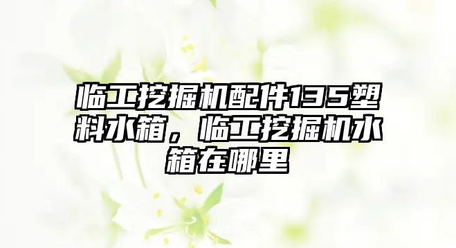 臨工挖掘機配件135塑料水箱，臨工挖掘機水箱在哪里