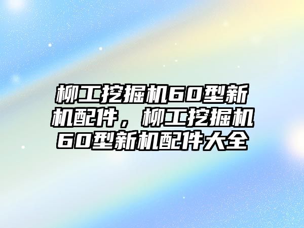 柳工挖掘機60型新機配件，柳工挖掘機60型新機配件大全