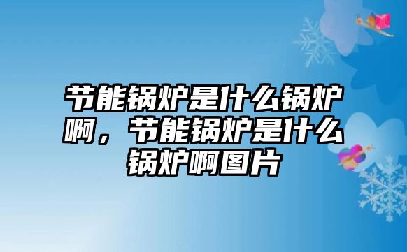 節(jié)能鍋爐是什么鍋爐啊，節(jié)能鍋爐是什么鍋爐啊圖片