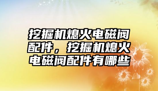 挖掘機(jī)熄火電磁閥配件，挖掘機(jī)熄火電磁閥配件有哪些