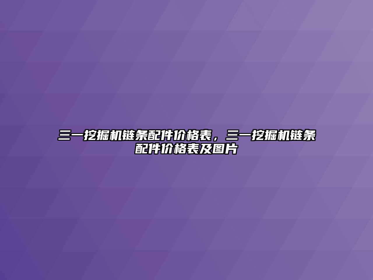 三一挖掘機(jī)鏈條配件價(jià)格表，三一挖掘機(jī)鏈條配件價(jià)格表及圖片