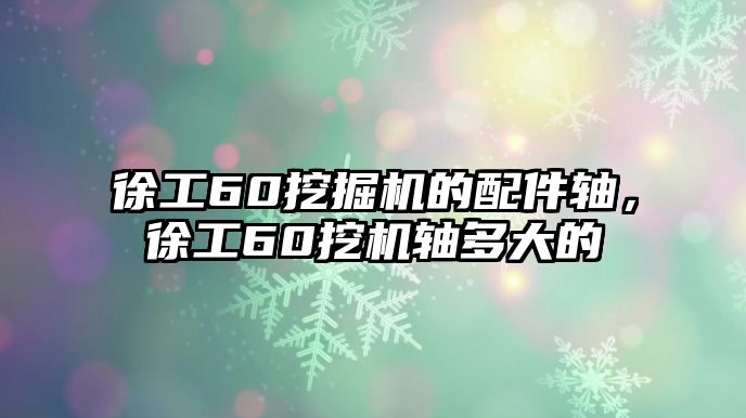 徐工60挖掘機的配件軸，徐工60挖機軸多大的