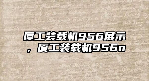 廈工裝載機(jī)956展示，廈工裝載機(jī)956n