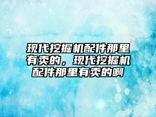 現(xiàn)代挖掘機配件那里有賣的，現(xiàn)代挖掘機配件那里有賣的啊