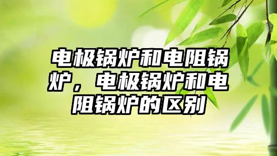 電極鍋爐和電阻鍋爐，電極鍋爐和電阻鍋爐的區(qū)別