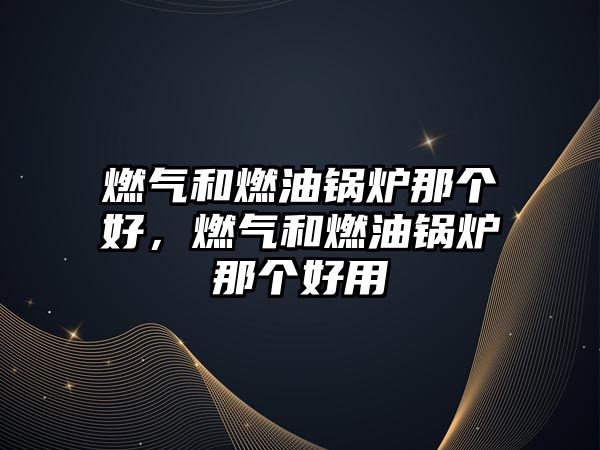 燃?xì)夂腿加湾仩t那個(gè)好，燃?xì)夂腿加湾仩t那個(gè)好用