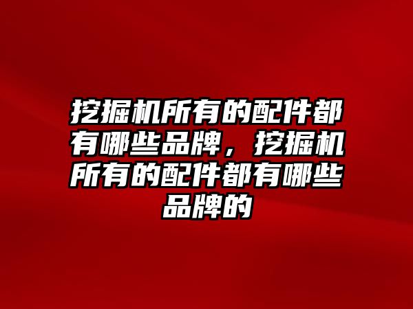 挖掘機所有的配件都有哪些品牌，挖掘機所有的配件都有哪些品牌的