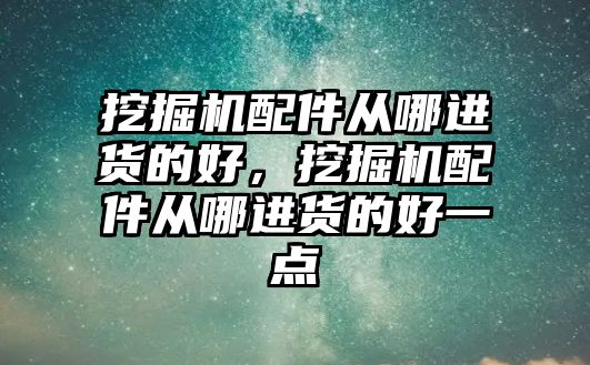 挖掘機配件從哪進貨的好，挖掘機配件從哪進貨的好一點