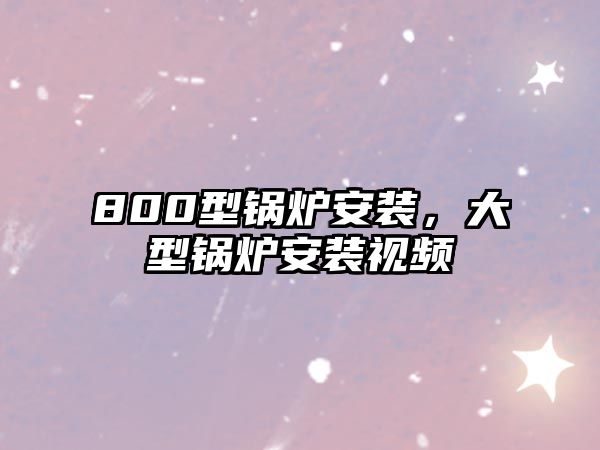 800型鍋爐安裝，大型鍋爐安裝視頻