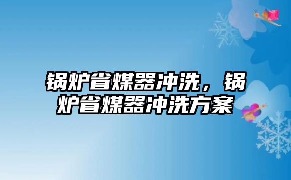 鍋爐省煤器沖洗，鍋爐省煤器沖洗方案