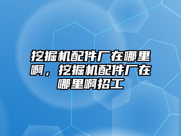 挖掘機配件廠在哪里啊，挖掘機配件廠在哪里啊招工