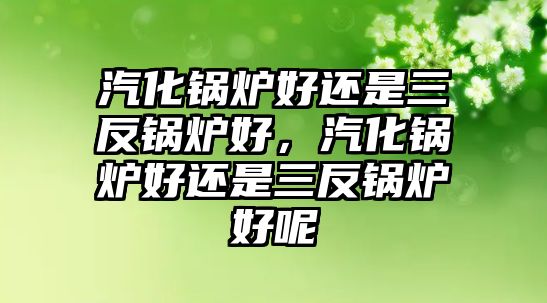 汽化鍋爐好還是三反鍋爐好，汽化鍋爐好還是三反鍋爐好呢