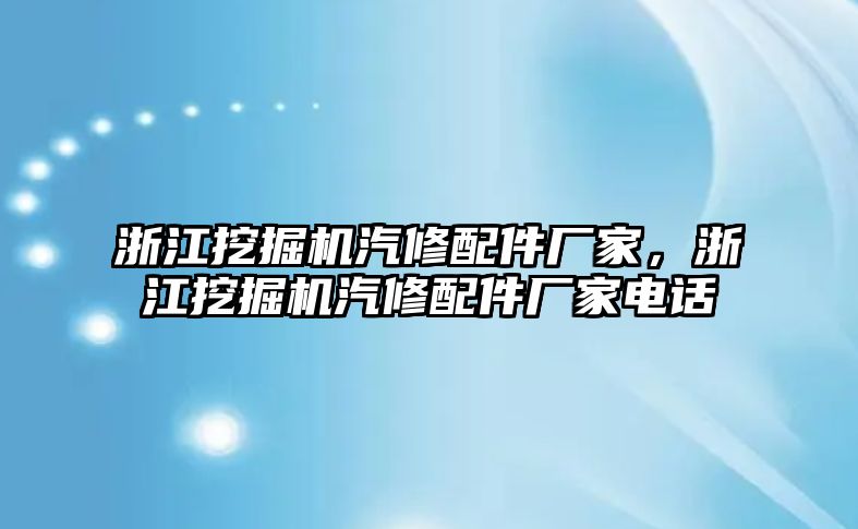 浙江挖掘機(jī)汽修配件廠家，浙江挖掘機(jī)汽修配件廠家電話