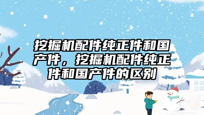 挖掘機配件純正件和國產件，挖掘機配件純正件和國產件的區(qū)別