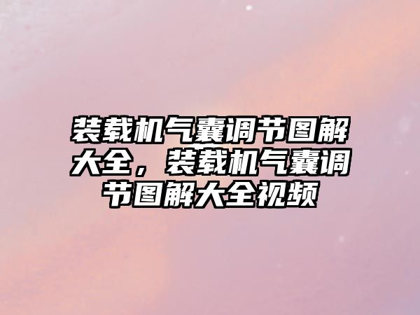 裝載機氣囊調節(jié)圖解大全，裝載機氣囊調節(jié)圖解大全視頻