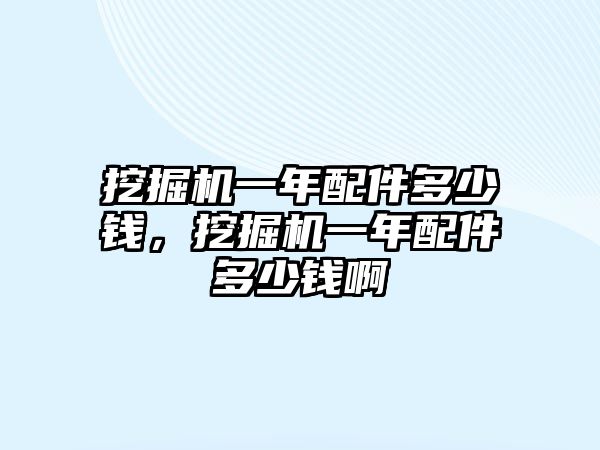 挖掘機(jī)一年配件多少錢，挖掘機(jī)一年配件多少錢啊