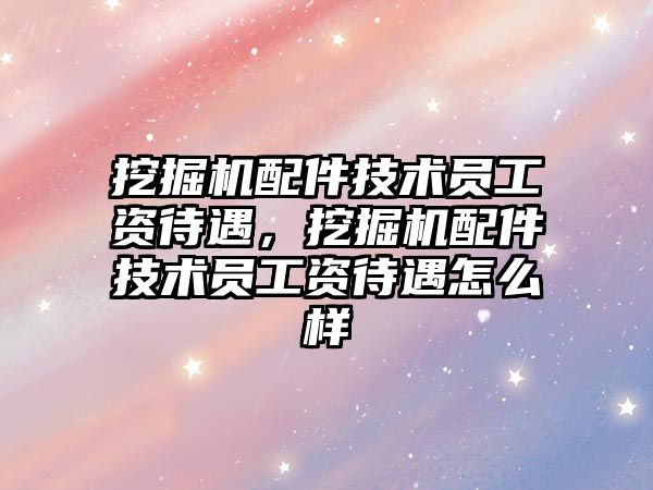 挖掘機配件技術(shù)員工資待遇，挖掘機配件技術(shù)員工資待遇怎么樣